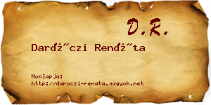 Daróczi Renáta névjegykártya